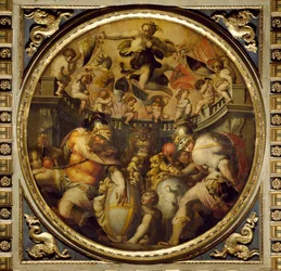 Allegoria dei quartieri di Santa Croce e Santo Spirito dal soffitto del Salone dei Cinquecento, 1565